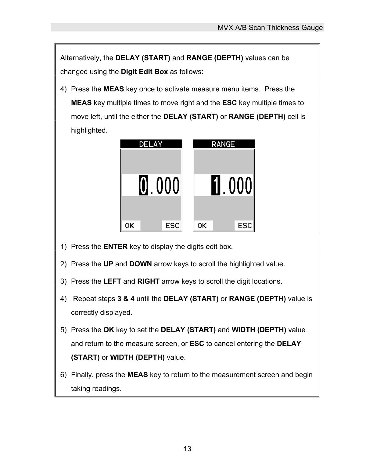 DAKOTA MVX Ultrasonic Thickness GaugeManual page 19