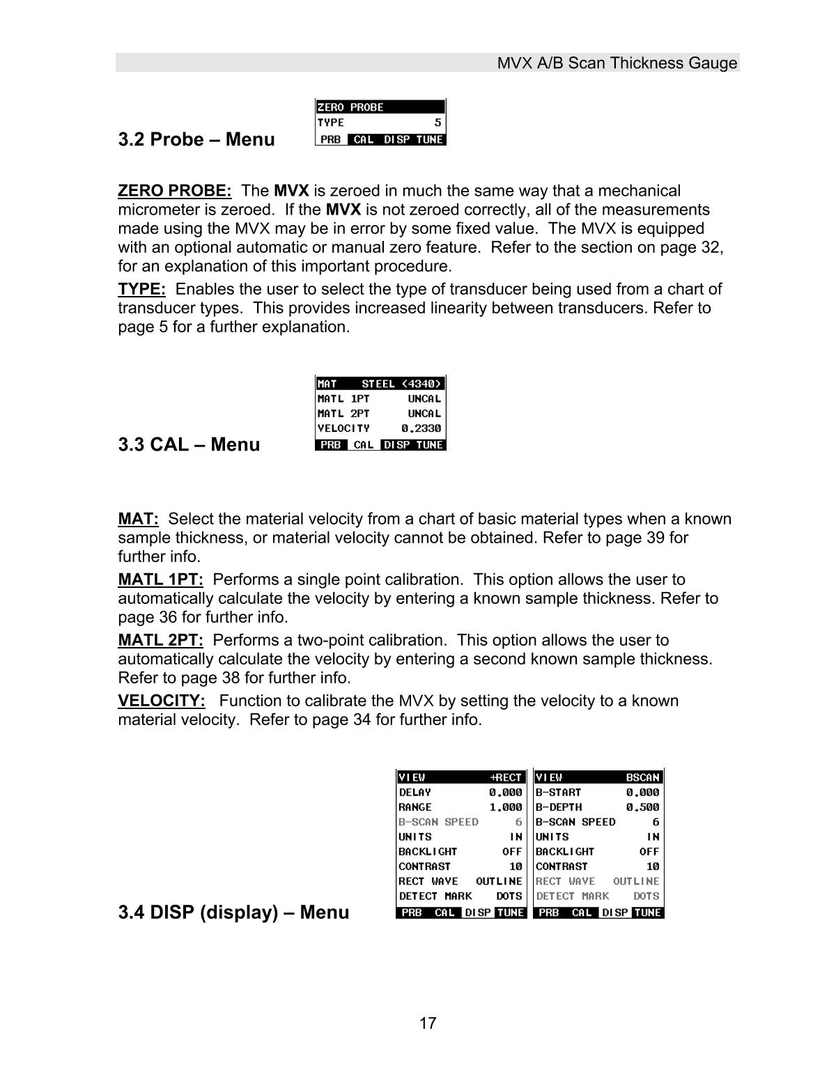 DAKOTA MVX Ultrasonic Thickness GaugeManual page 23