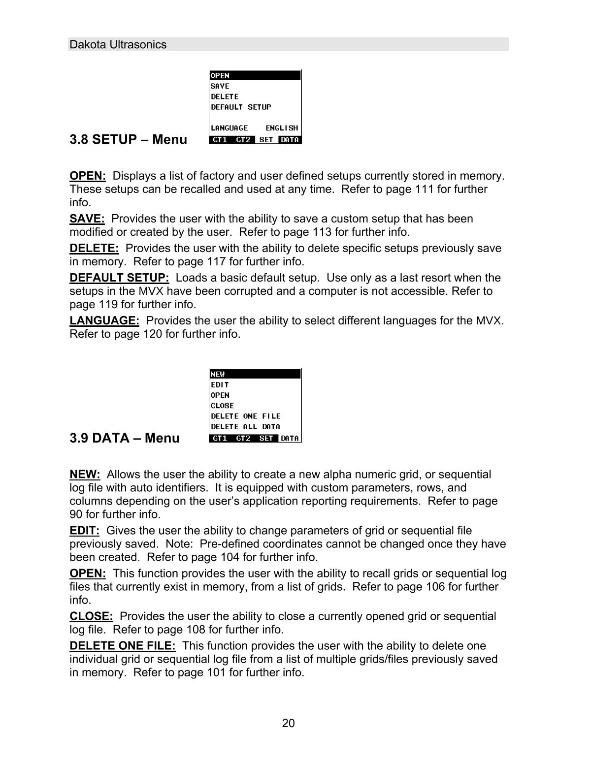 DAKOTA MVX Ultrasonic Thickness GaugeManual page 26