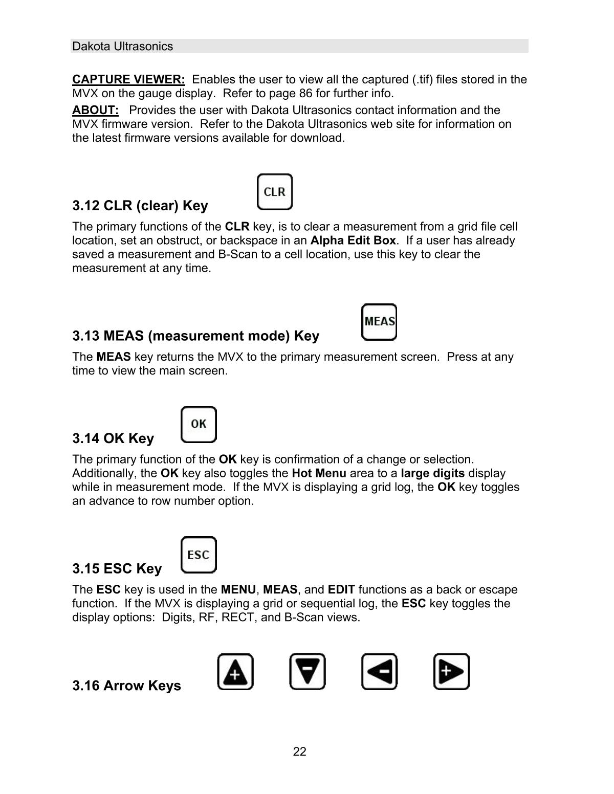 DAKOTA MVX Ultrasonic Thickness GaugeManual page 28