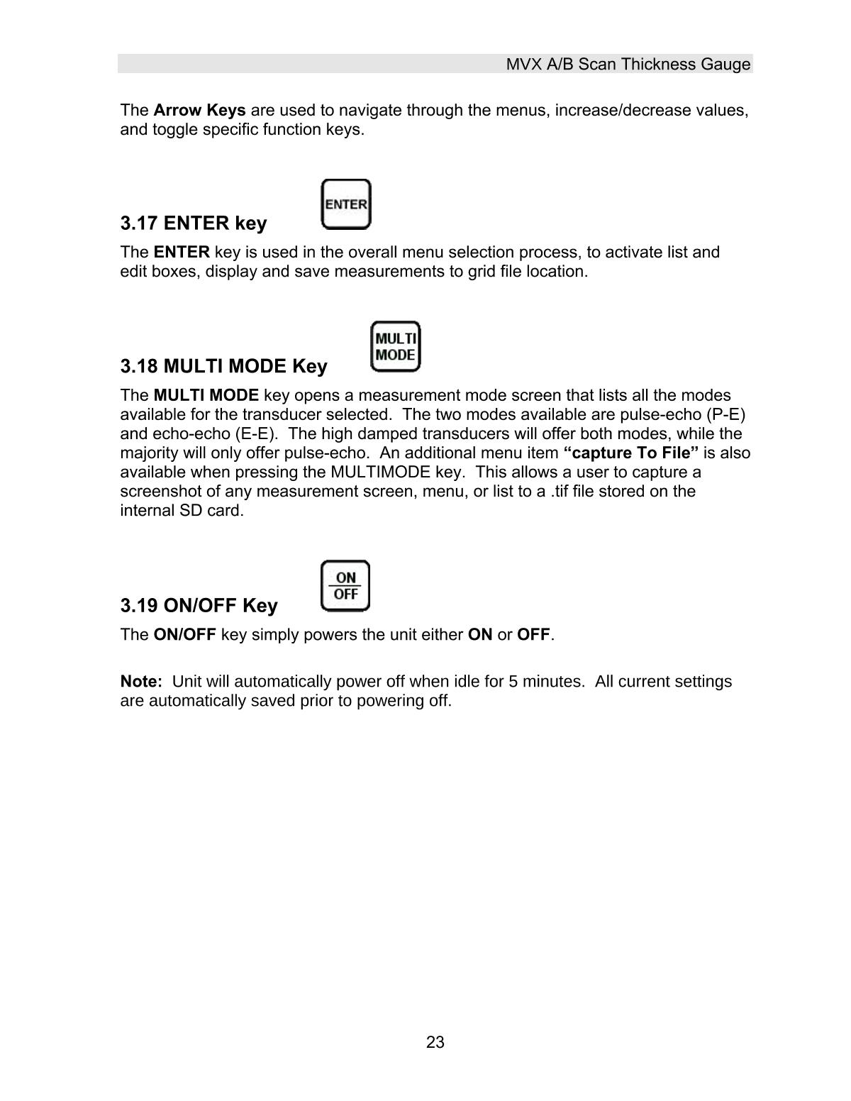 DAKOTA MVX Ultrasonic Thickness GaugeManual page 29