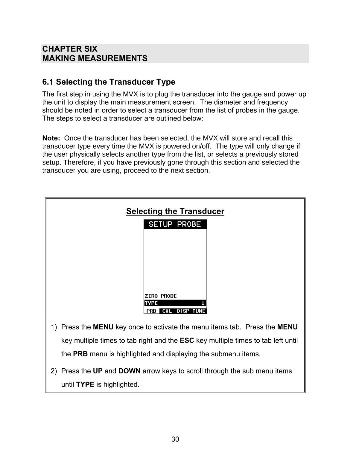 DAKOTA MVX Ultrasonic Thickness GaugeManual page 36
