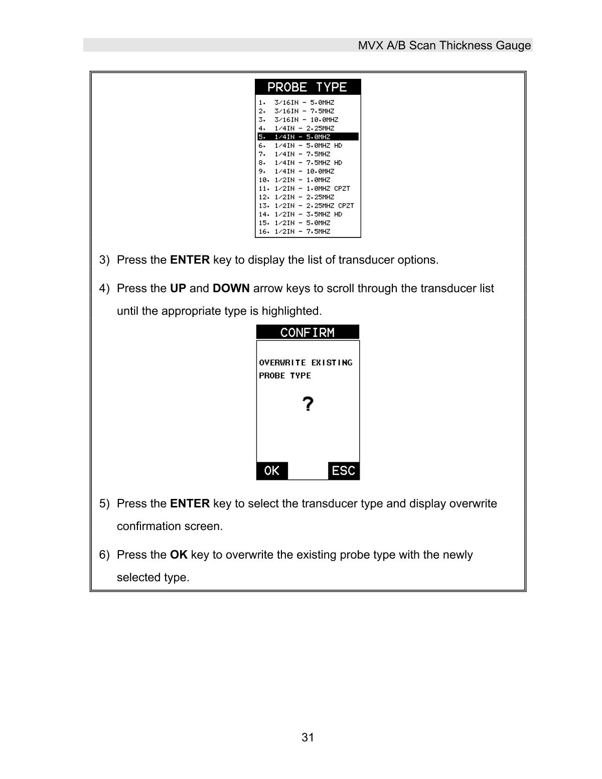 DAKOTA MVX Ultrasonic Thickness GaugeManual page 37