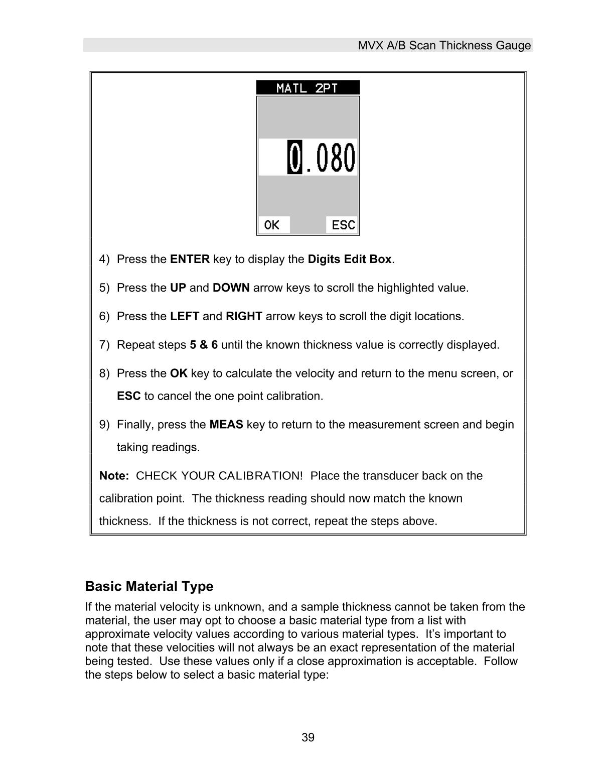 DAKOTA MVX Ultrasonic Thickness GaugeManual page 45