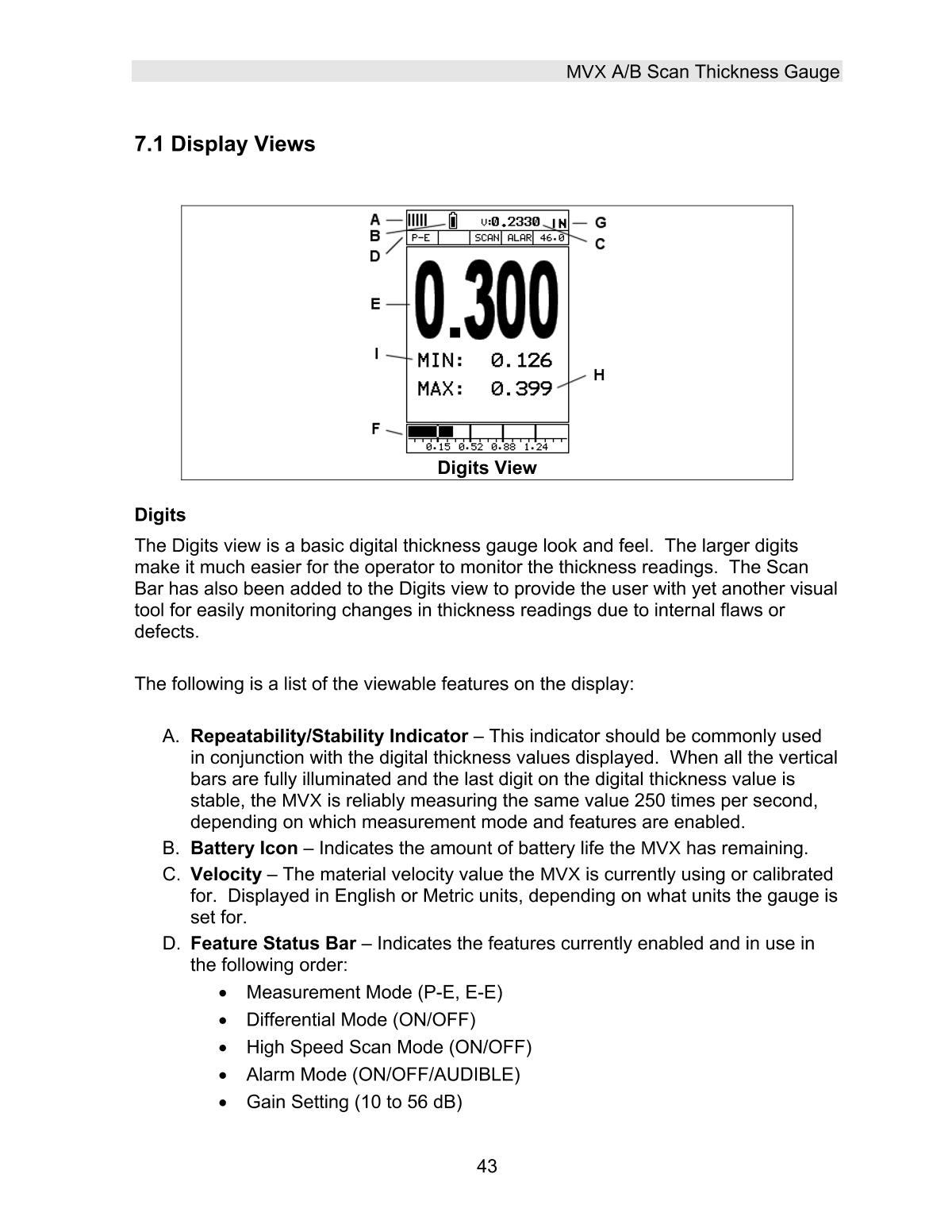 DAKOTA MVX Ultrasonic Thickness GaugeManual page 49