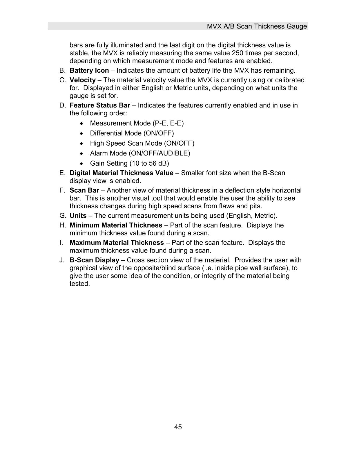 DAKOTA MVX Ultrasonic Thickness GaugeManual page 51