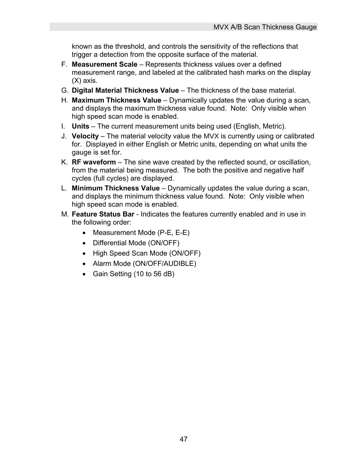 DAKOTA MVX Ultrasonic Thickness GaugeManual page 53