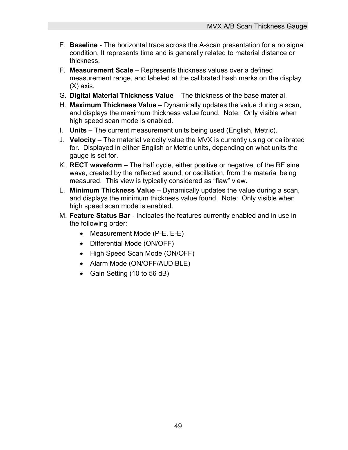 DAKOTA MVX Ultrasonic Thickness GaugeManual page 55