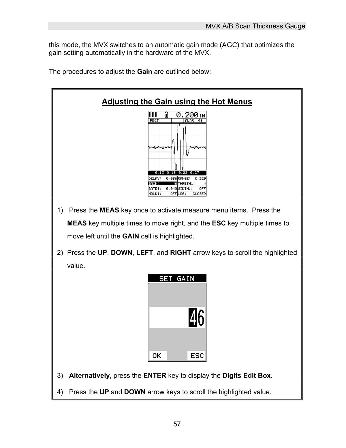 DAKOTA MVX Ultrasonic Thickness GaugeManual page 63