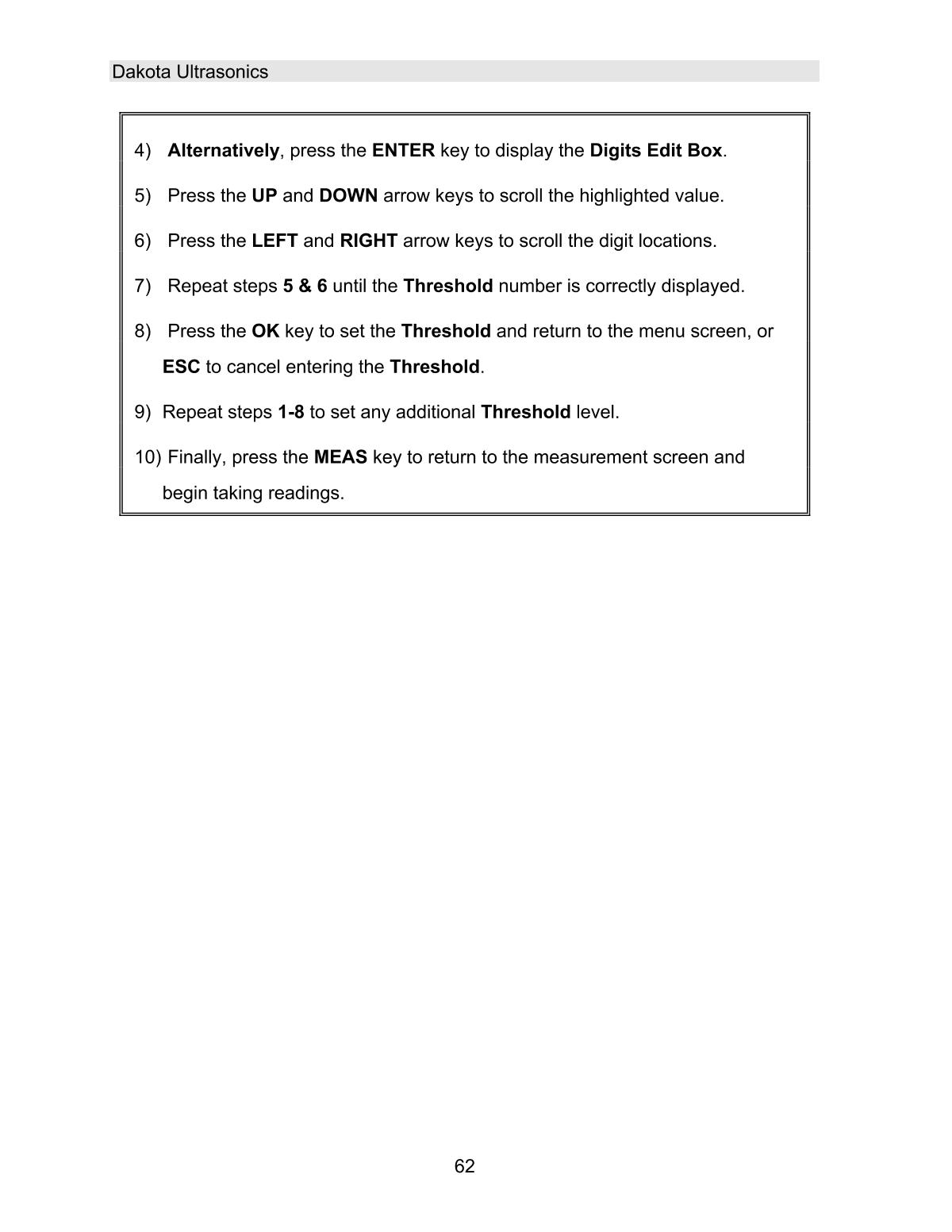DAKOTA MVX Ultrasonic Thickness GaugeManual page 68