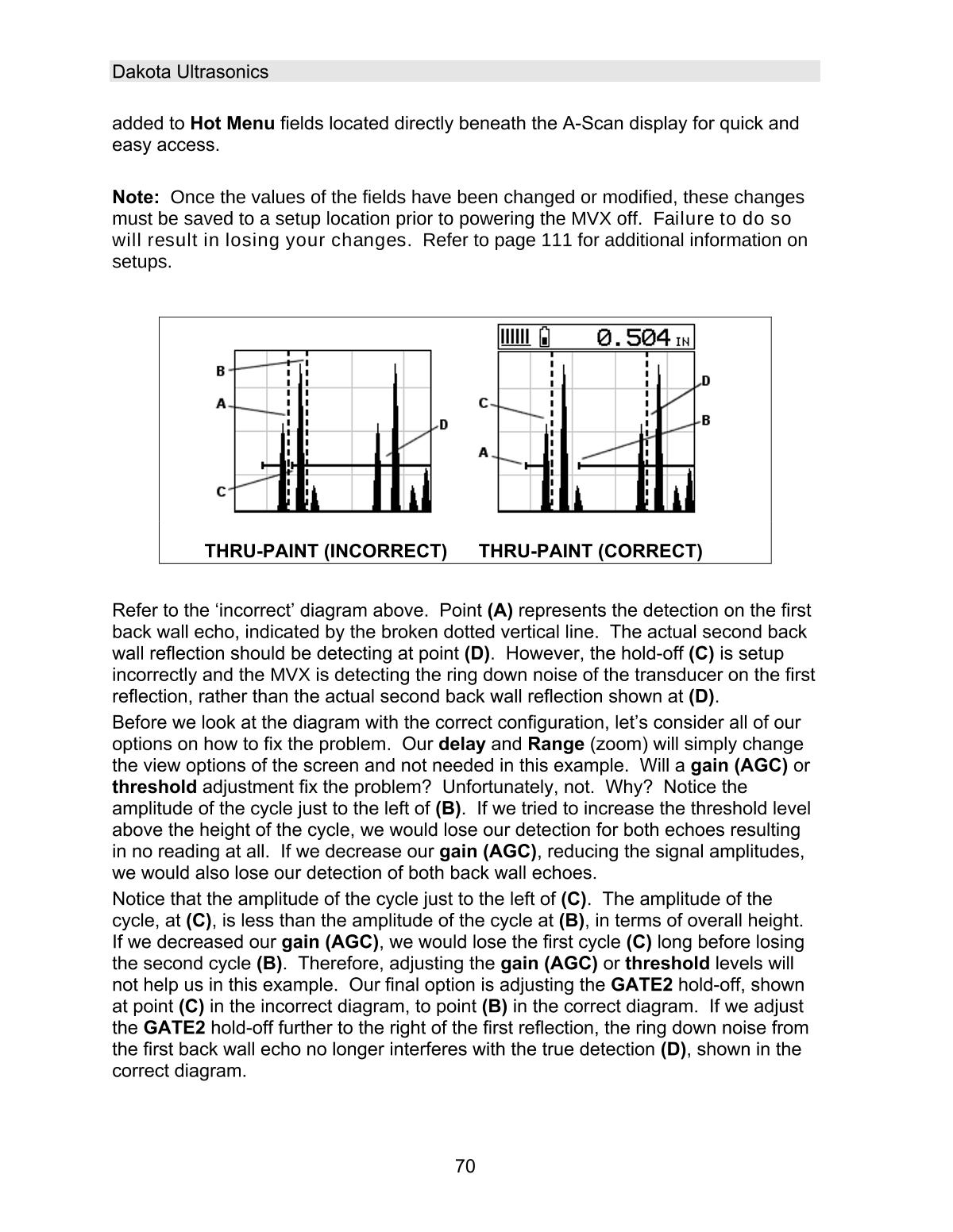 DAKOTA MVX Ultrasonic Thickness GaugeManual page 76