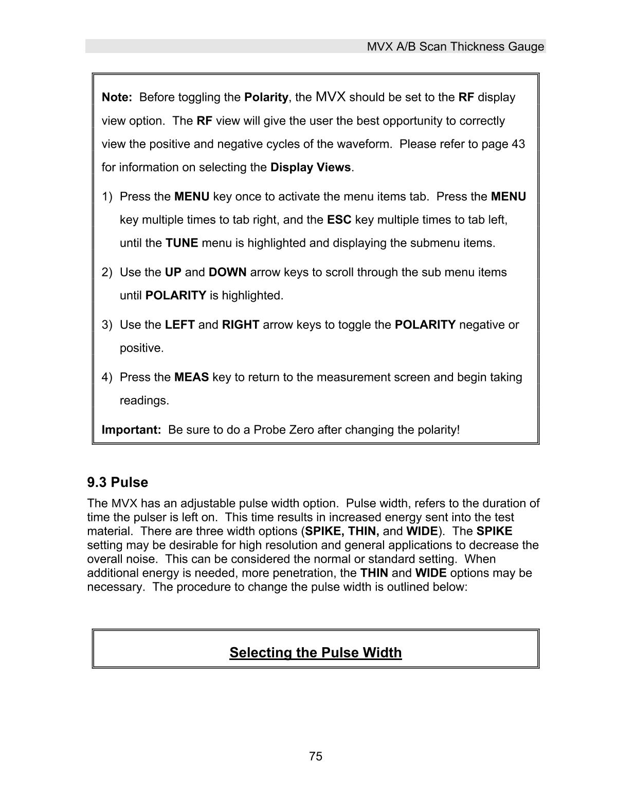 DAKOTA MVX Ultrasonic Thickness GaugeManual page 81