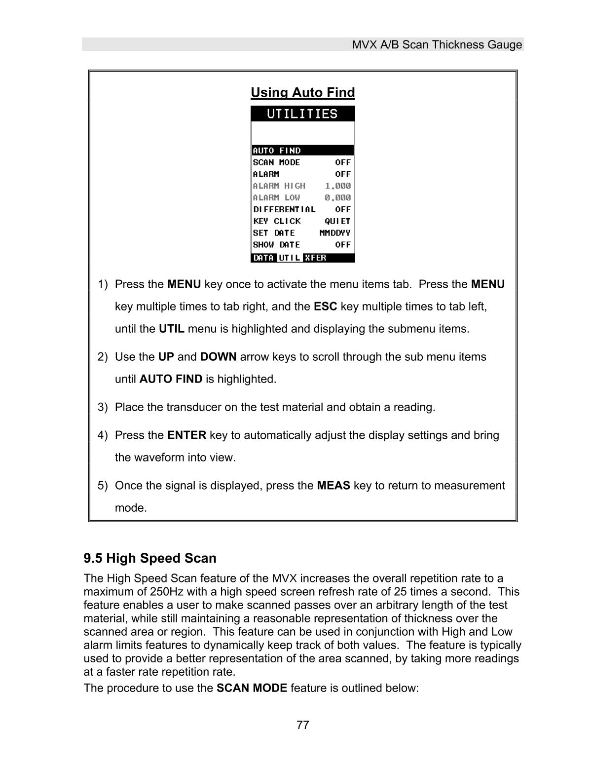 DAKOTA MVX Ultrasonic Thickness GaugeManual page 83