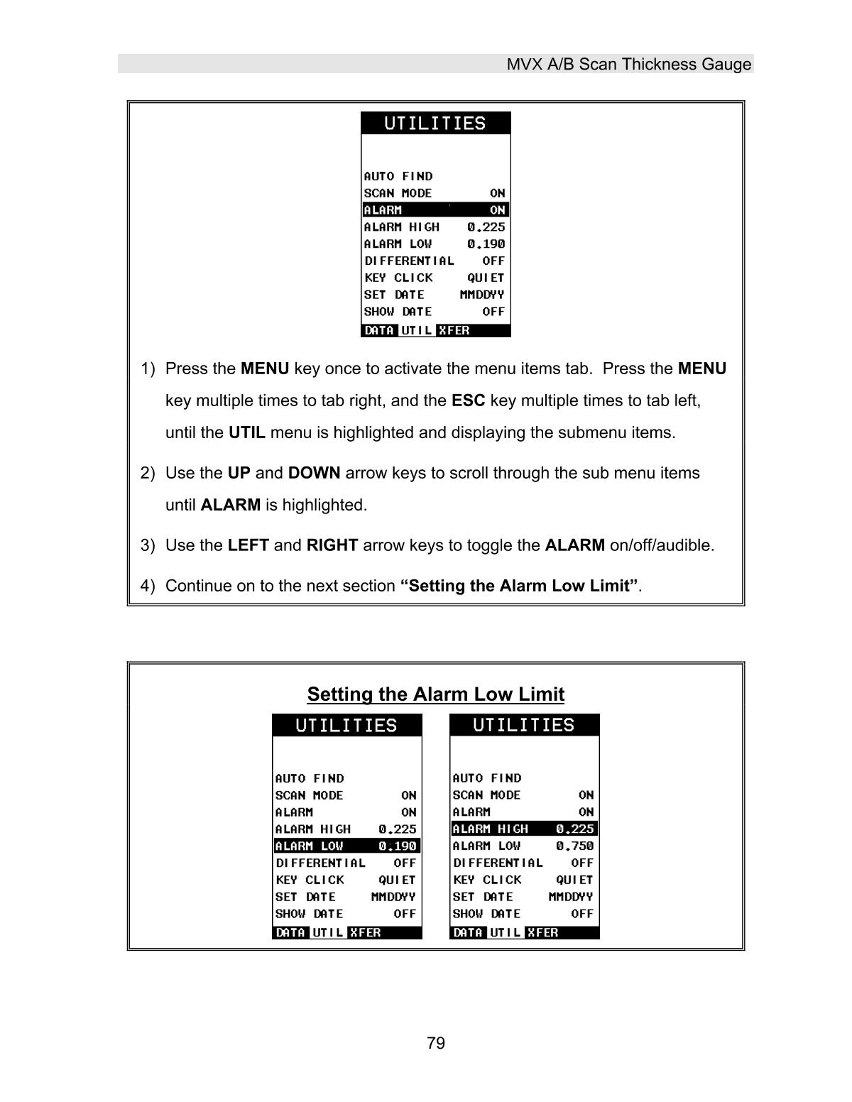 DAKOTA MVX Ultrasonic Thickness GaugeManual page 85