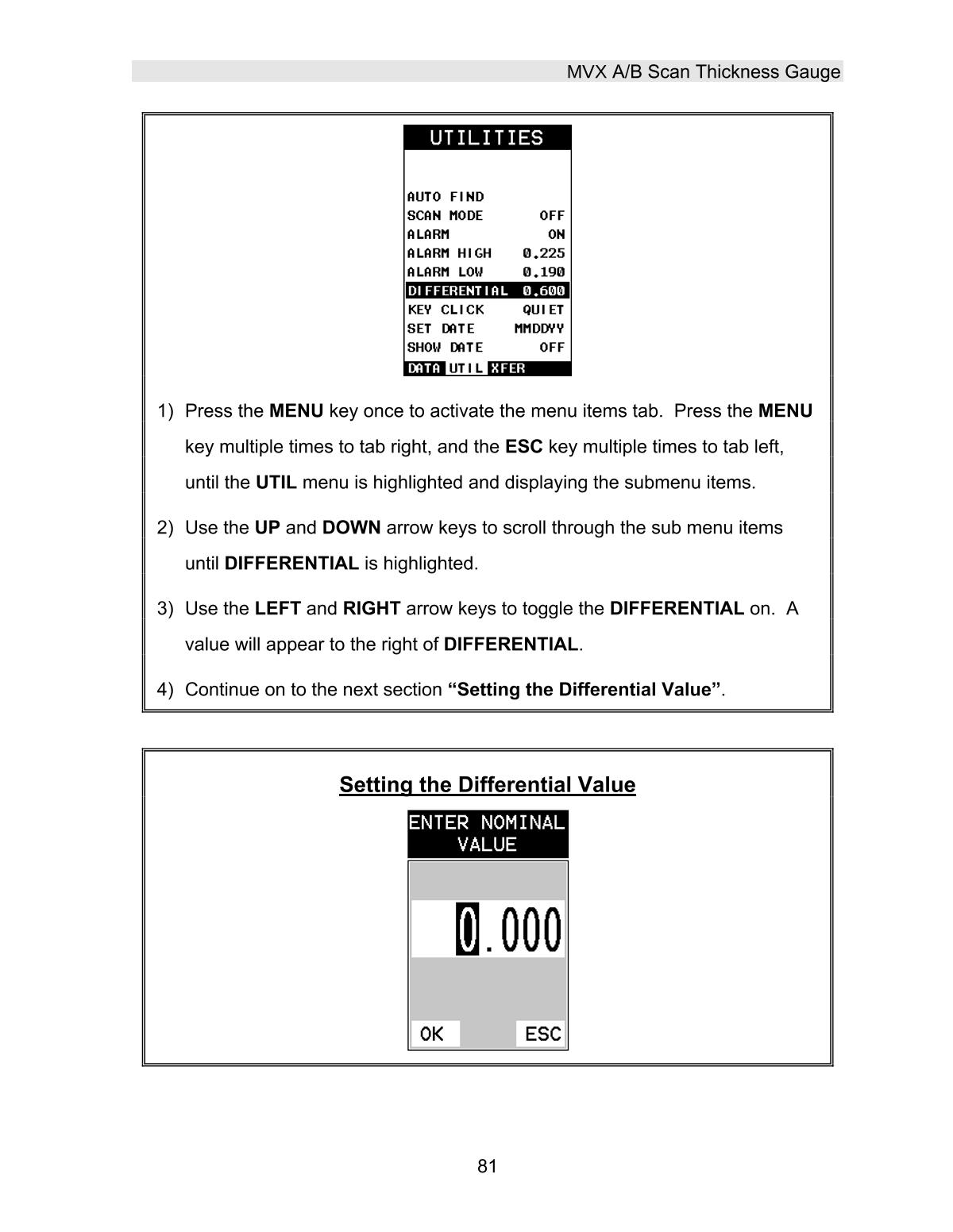 DAKOTA MVX Ultrasonic Thickness GaugeManual page 87