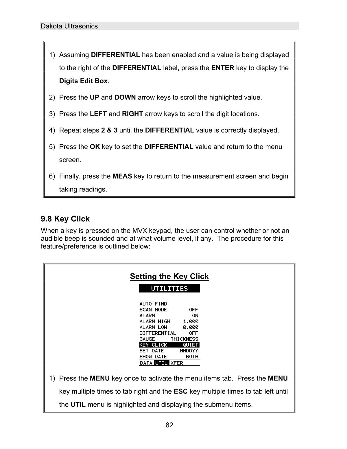 DAKOTA MVX Ultrasonic Thickness GaugeManual page 88