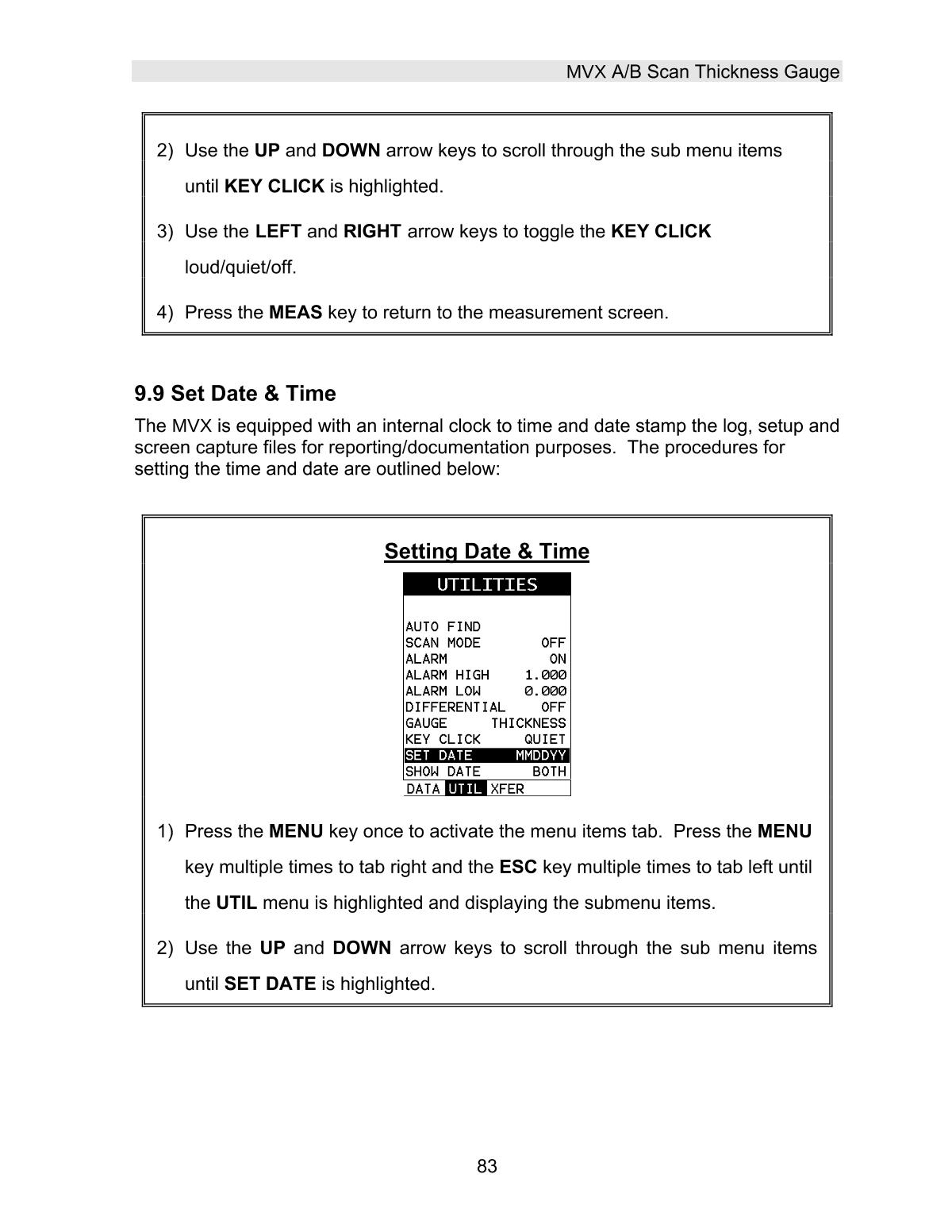 DAKOTA MVX Ultrasonic Thickness GaugeManual page 89