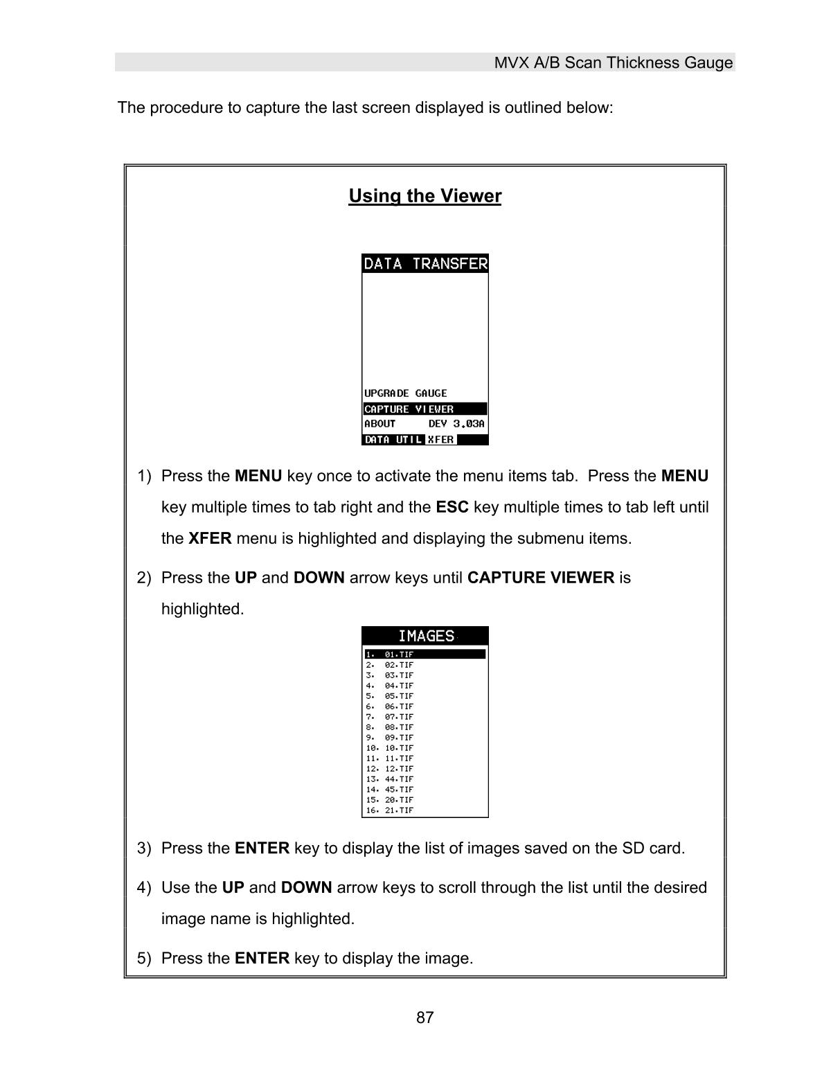 DAKOTA MVX Ultrasonic Thickness GaugeManual page 93