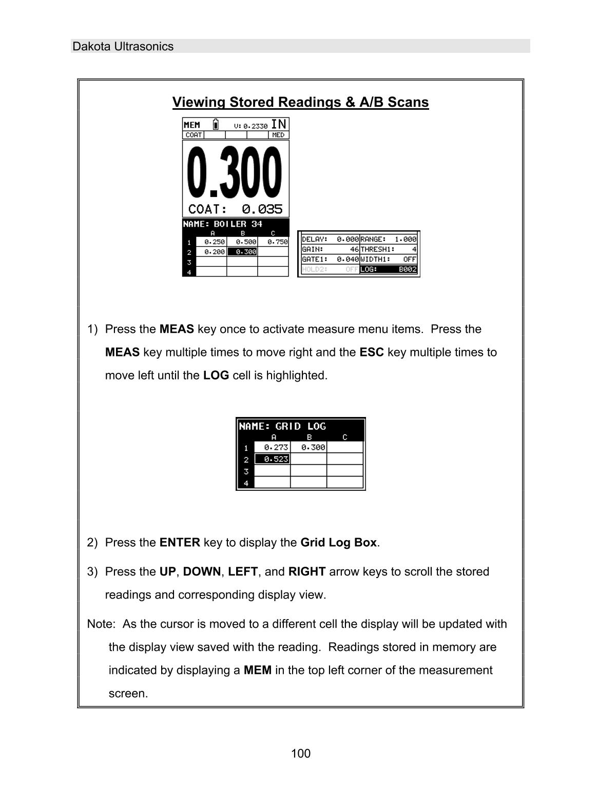 DAKOTA MVX Ultrasonic Thickness GaugeManual page 106
