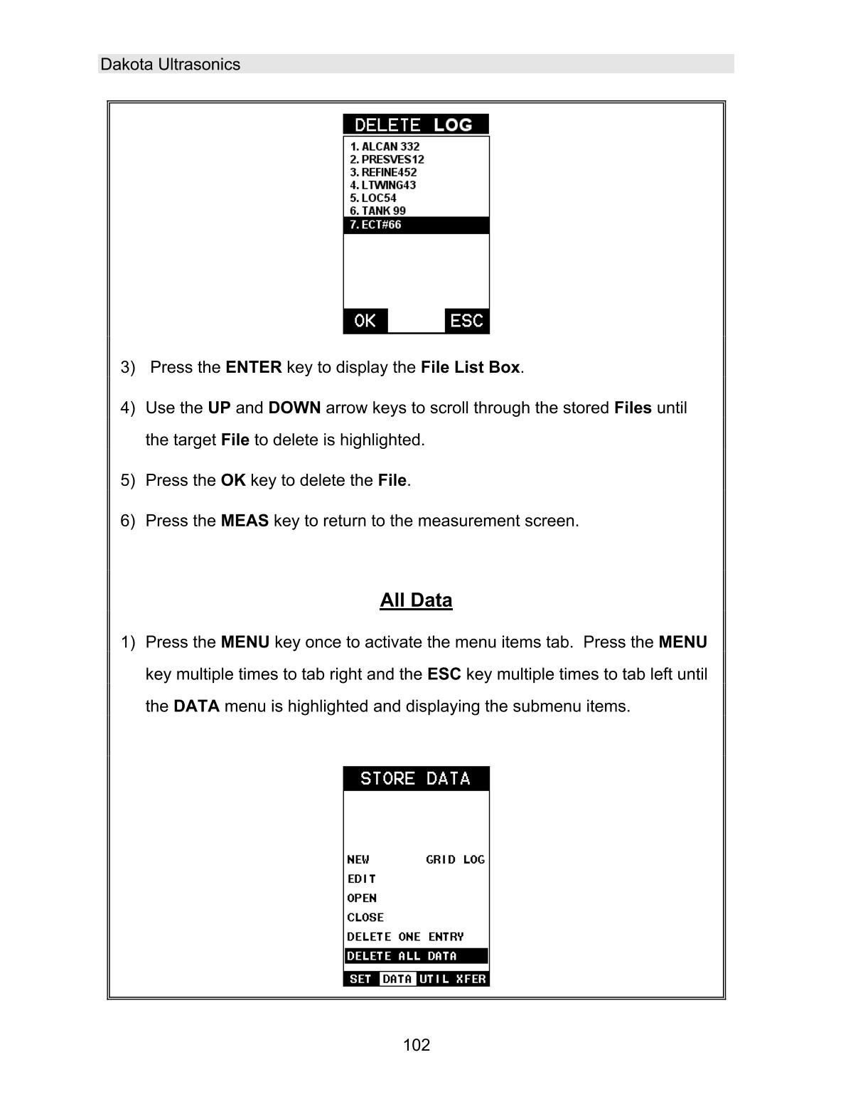 DAKOTA MVX Ultrasonic Thickness GaugeManual page 108
