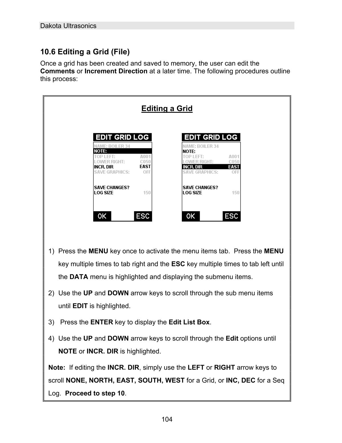 DAKOTA MVX Ultrasonic Thickness GaugeManual page 110