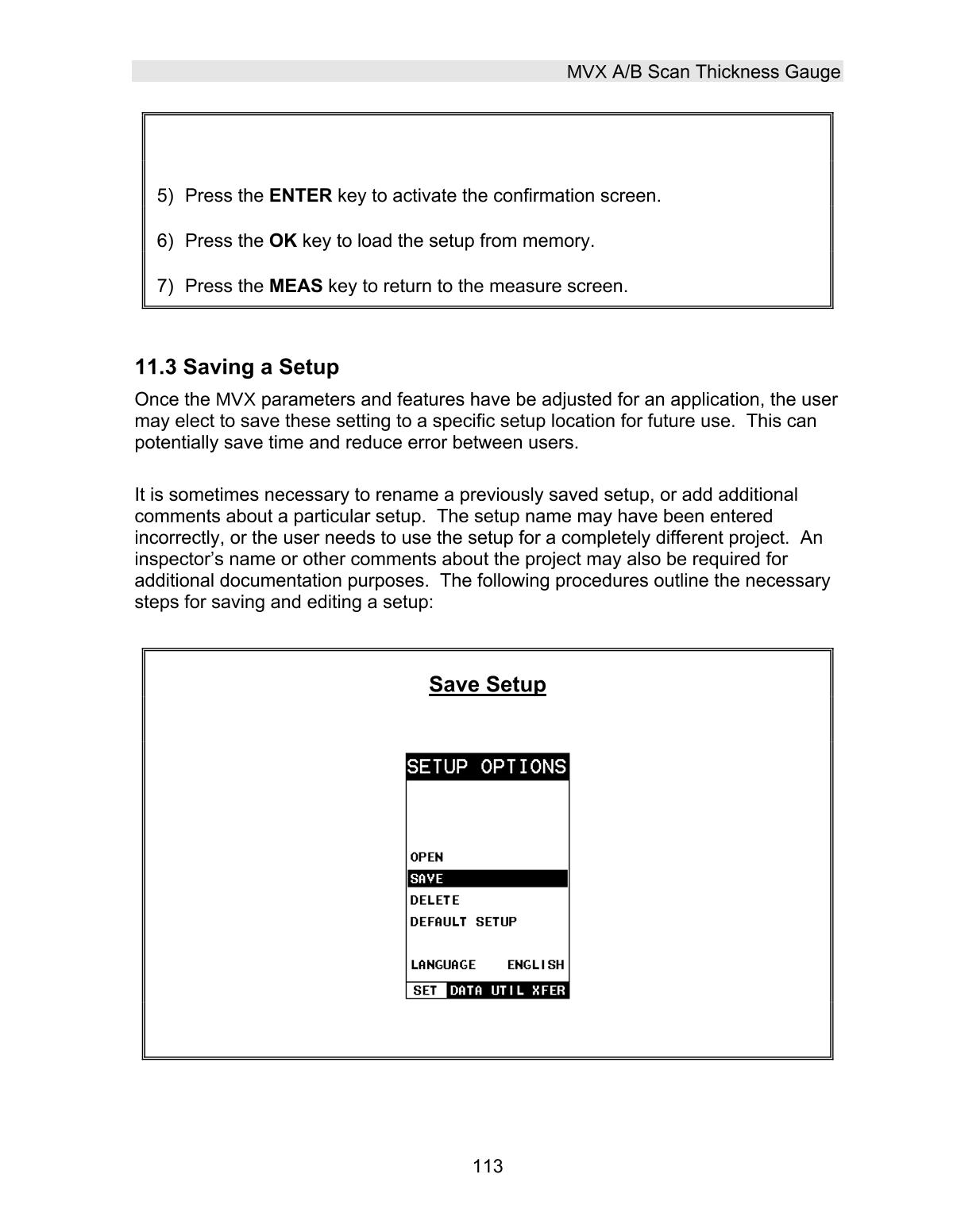 DAKOTA MVX Ultrasonic Thickness GaugeManual page 119
