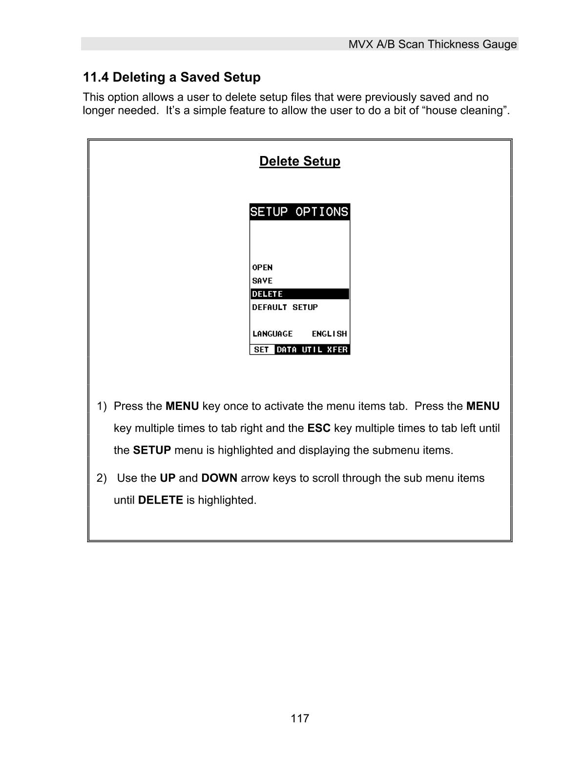 DAKOTA MVX Ultrasonic Thickness GaugeManual page 123