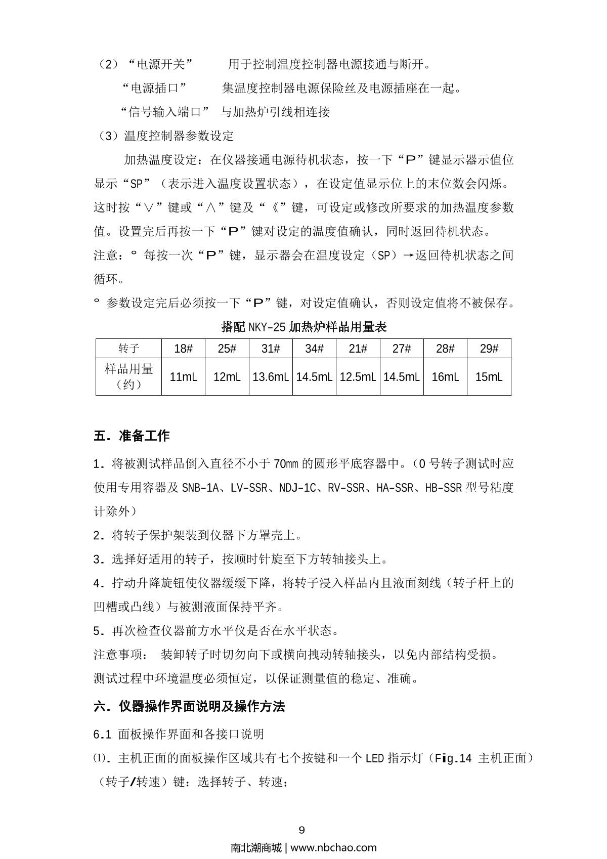 FangRui RV-SSR ViscometerManual page 10