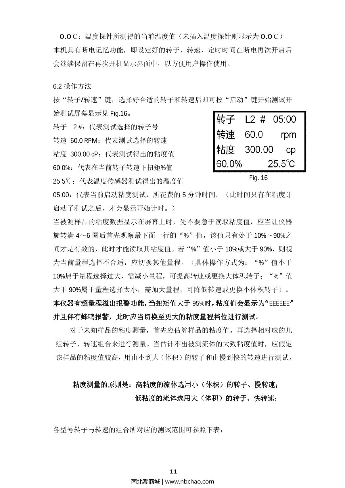 FangRui RV-SSR ViscometerManual page 12