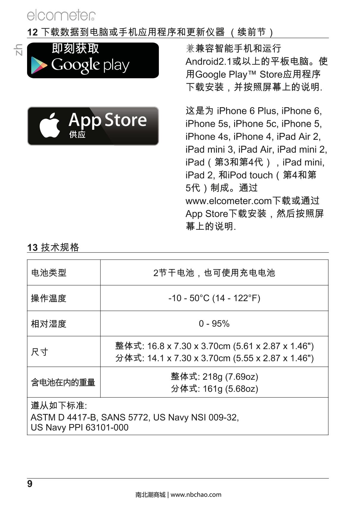 Elcometer E224C-BS Surface roughness meterManual page 10