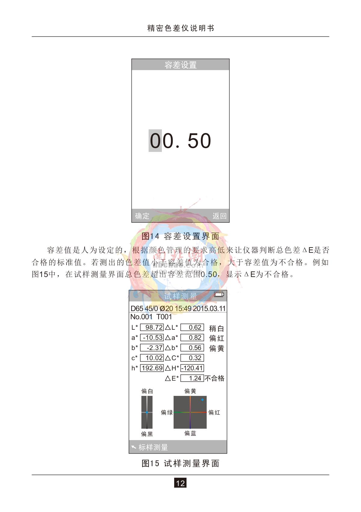 3NH NR20XE ColorimeterManual page 14