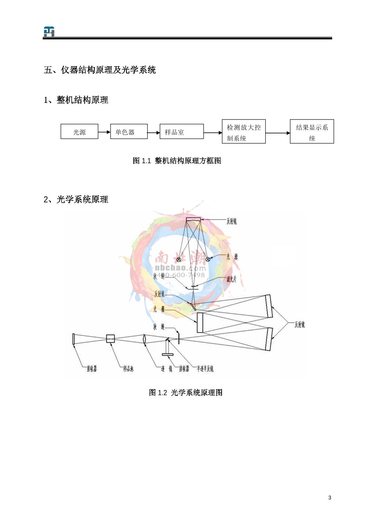 jinghua 759S UV-Visible SpectrophotometerManual page 4