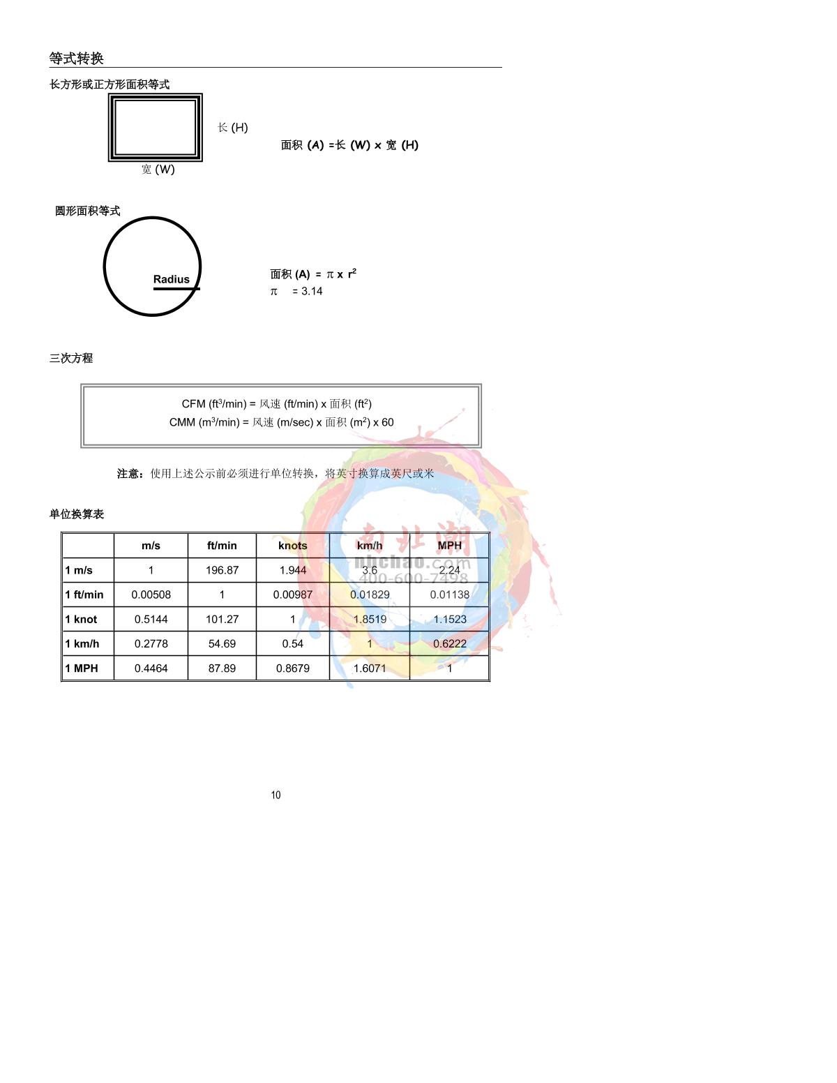 CEM DT-8894 Professional wind speed/air temperature/air volume/wind pressure TesterManual page 10