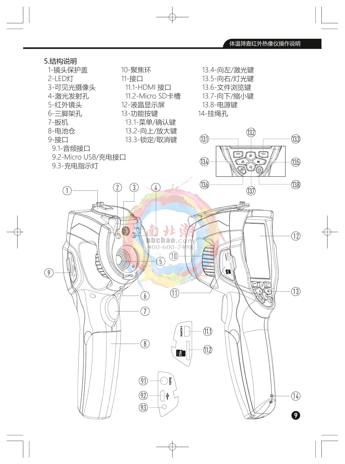 CEM DT-980Y Surface temperature quick filter Thermal Imaging CameraManual page 9