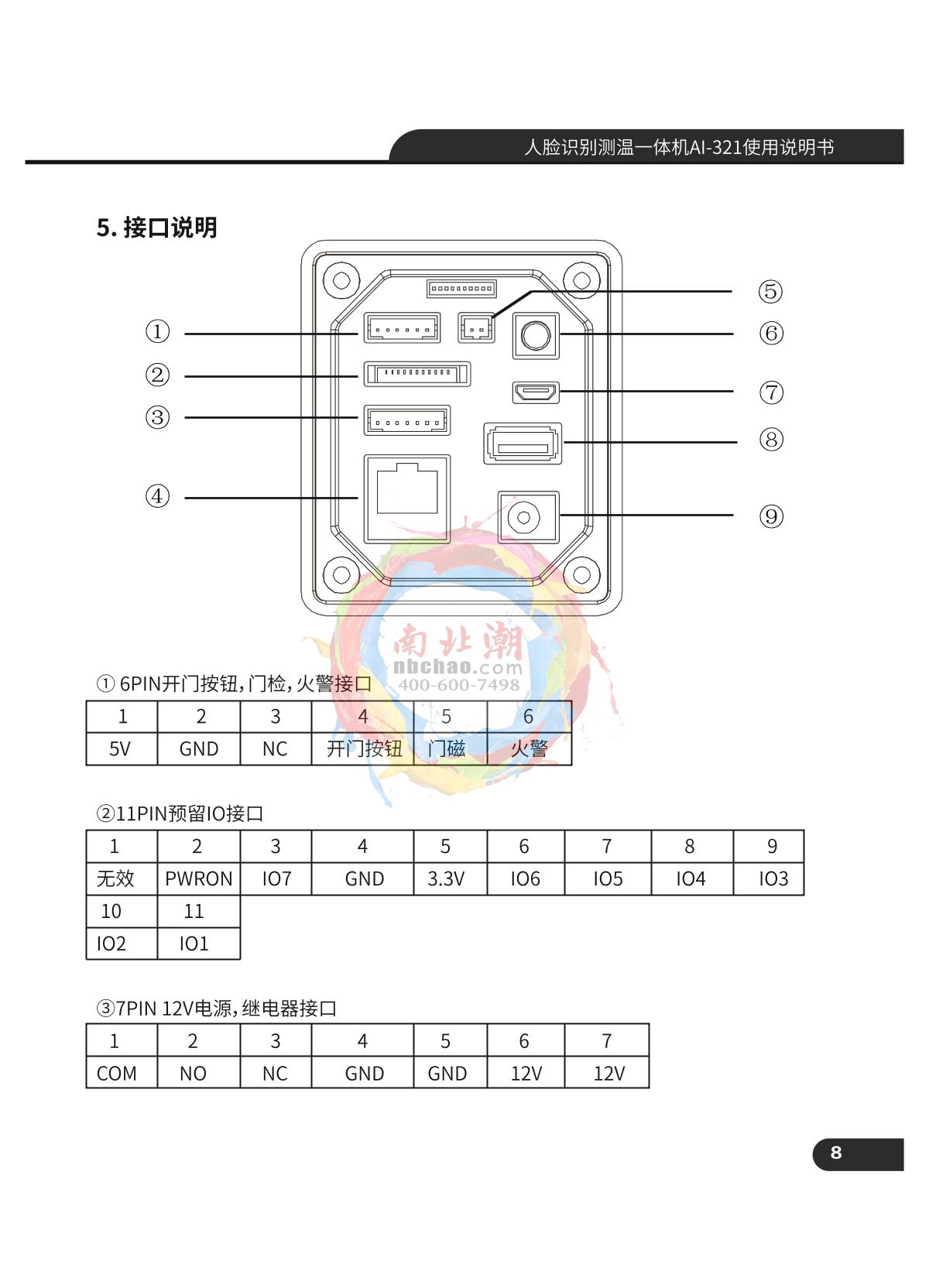 CEM AI-321 Facial recognition temperature measuring machineManual page 9