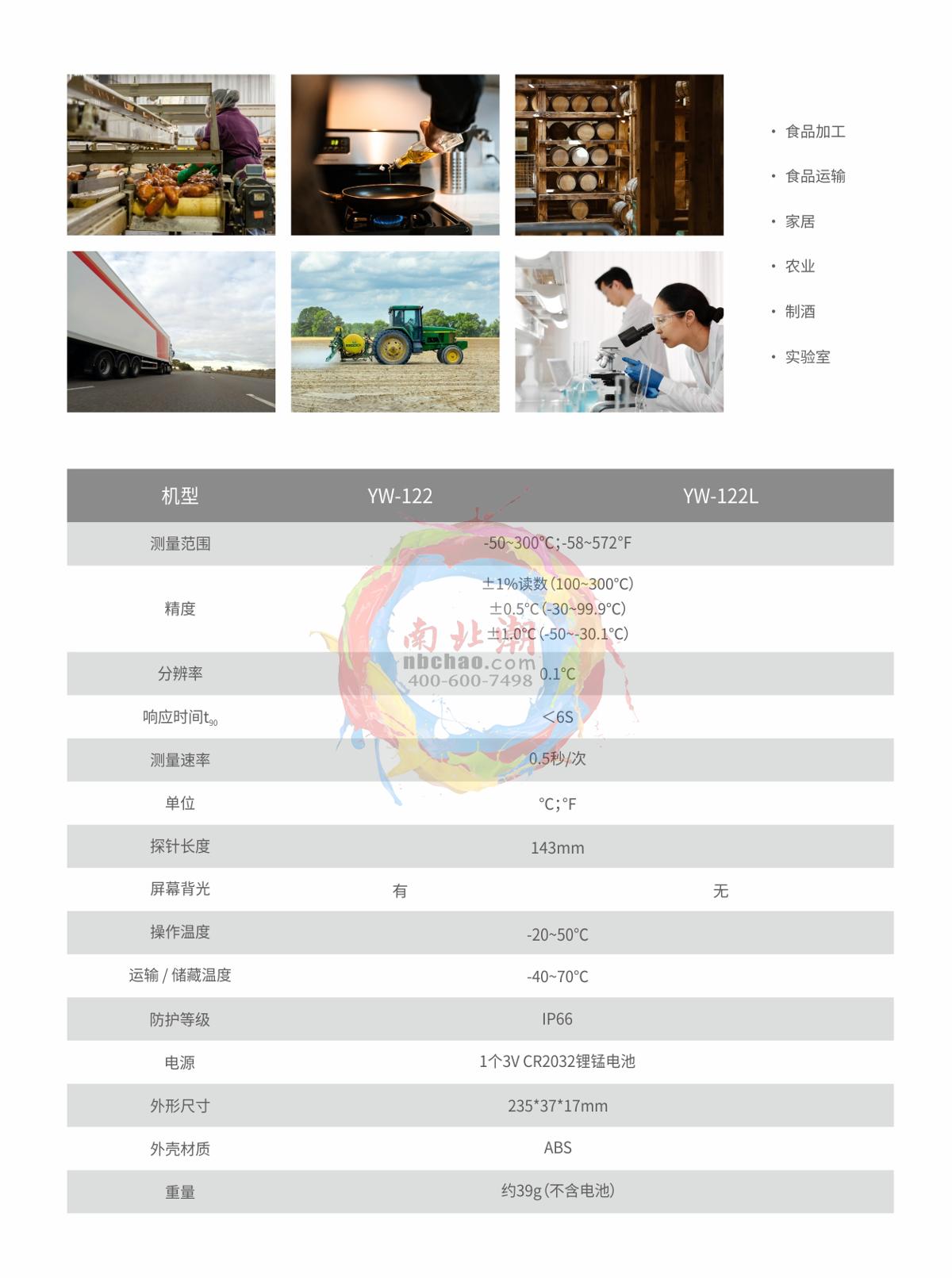 YOWEXA YW-122 Food thermometer brochure page 2