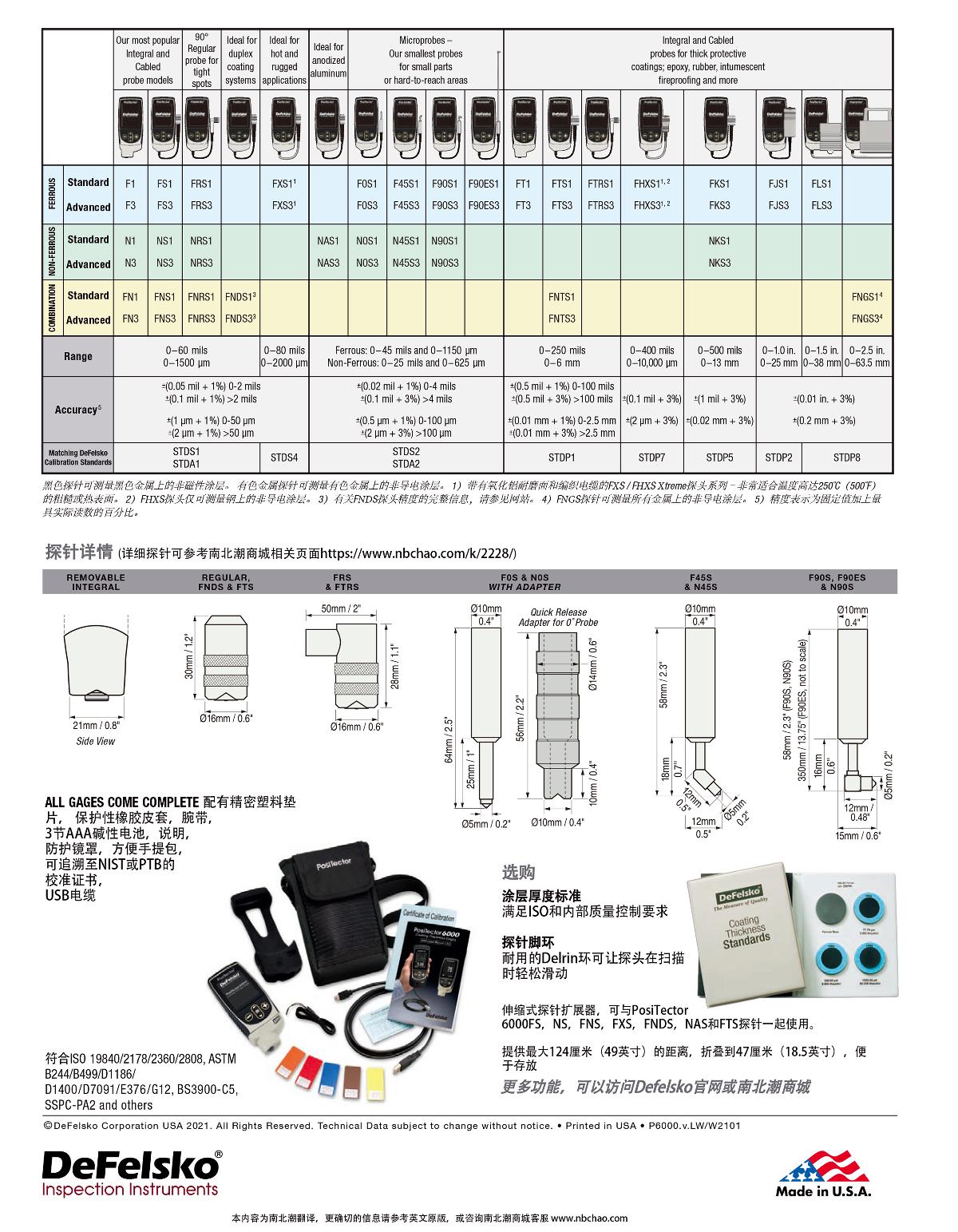 Defelsko PosiTector 6000 FN1 Coating Thickness Gauge brochure page 4