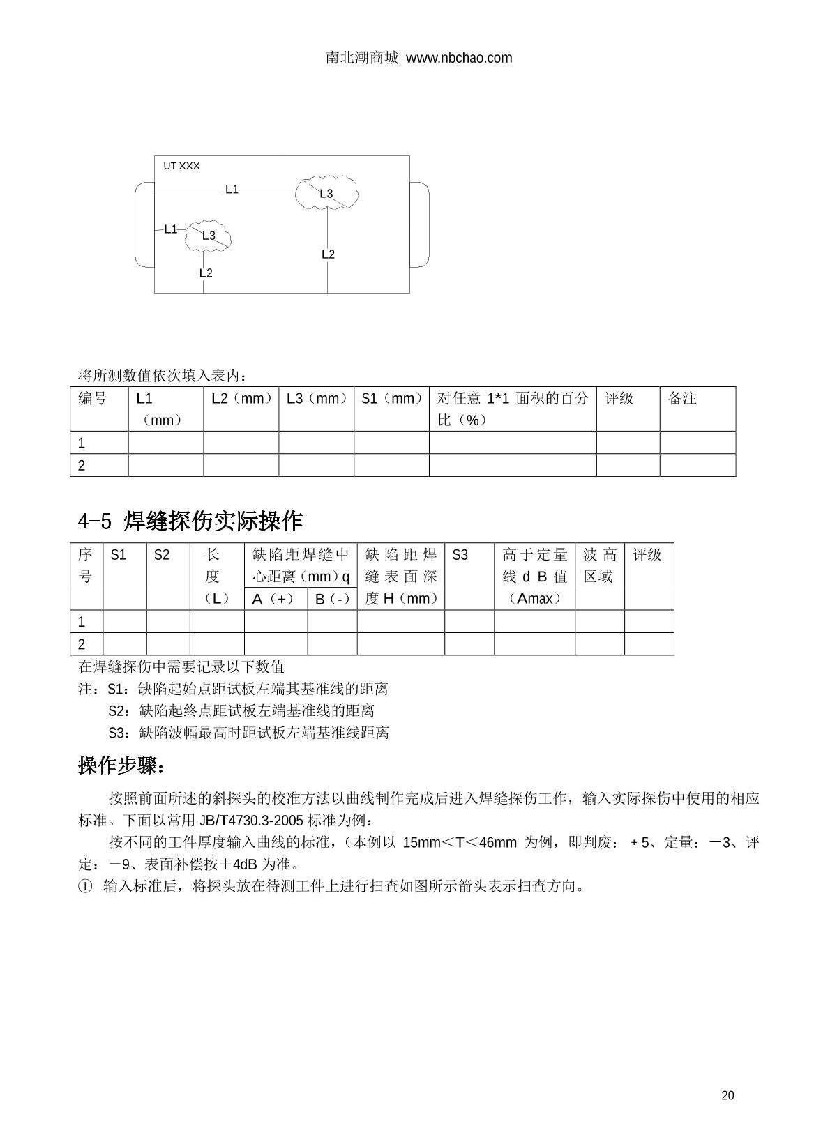 WenTai HY-350 Ultrasonic flaw detection (UFD) instrumentManual page 20