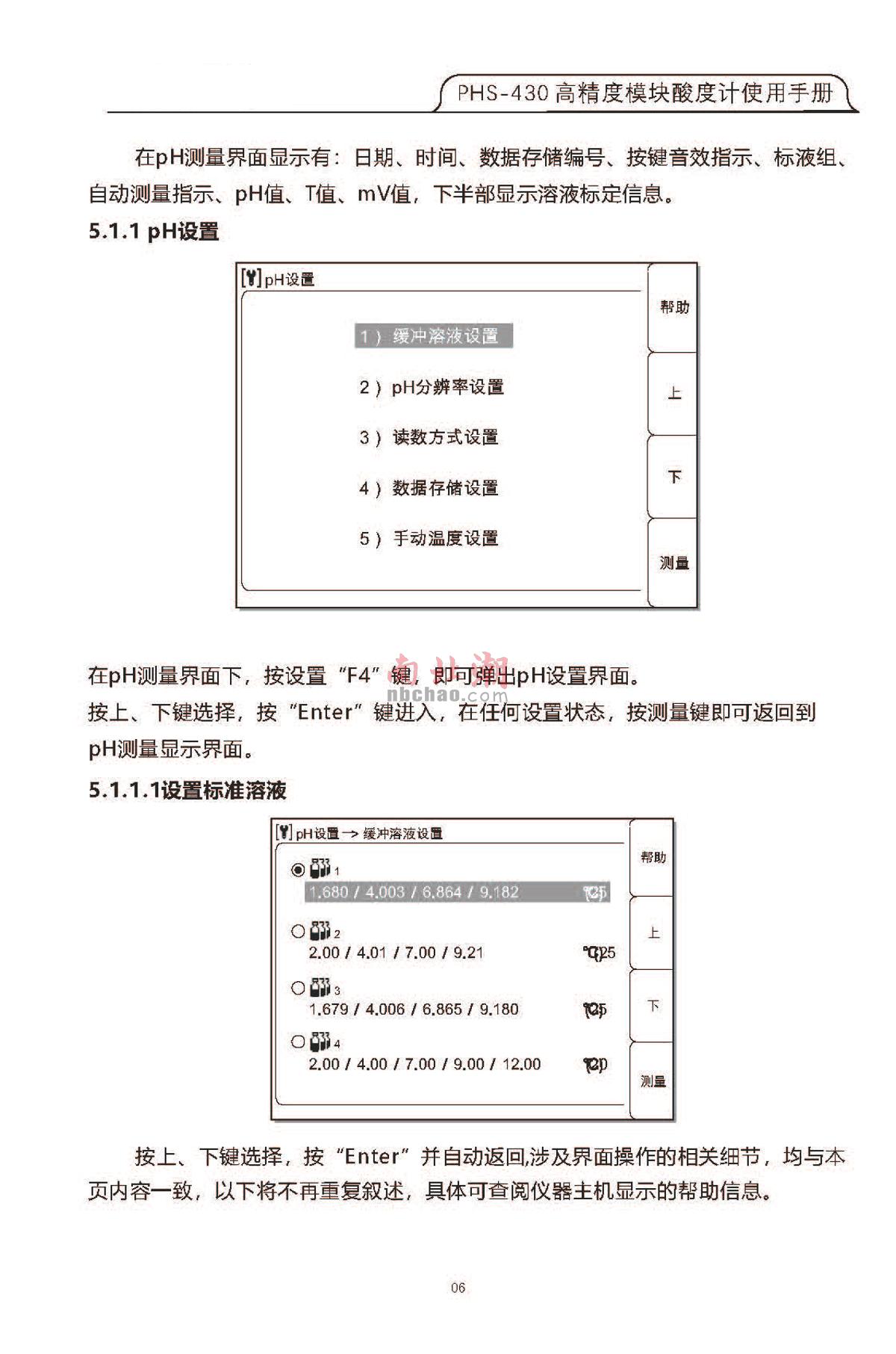 FZchina PHS-430 High-precision module acidity meterManual page 3