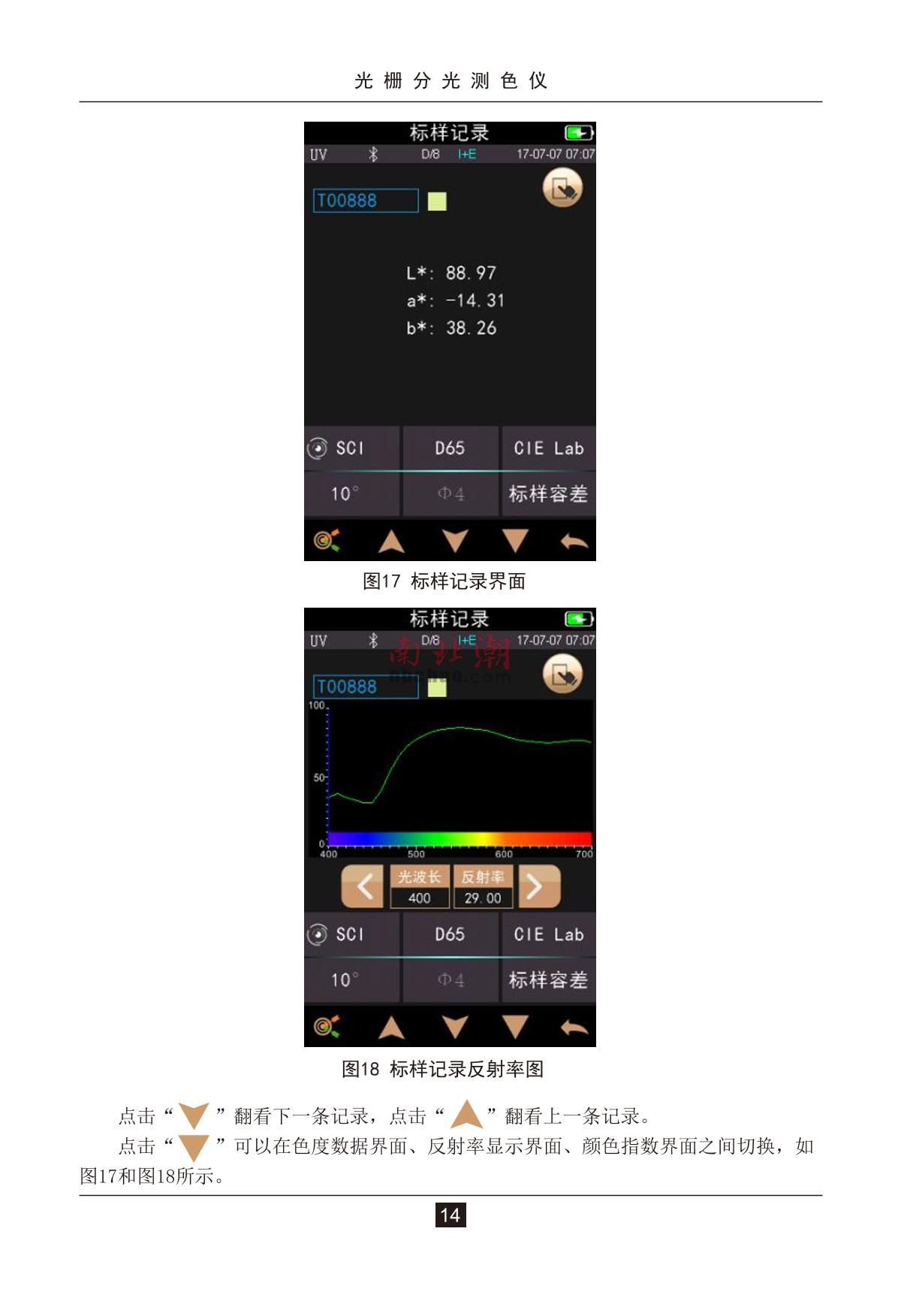 3NH TS7036 ColorimeterManual page 18