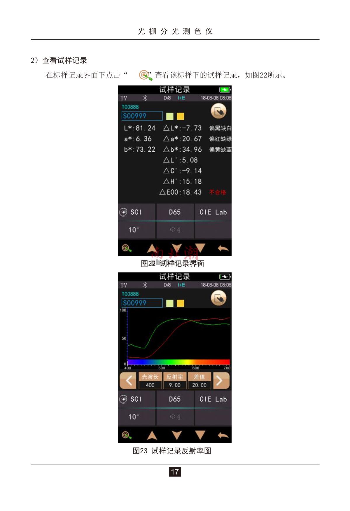 3NH TS7036 ColorimeterManual page 21