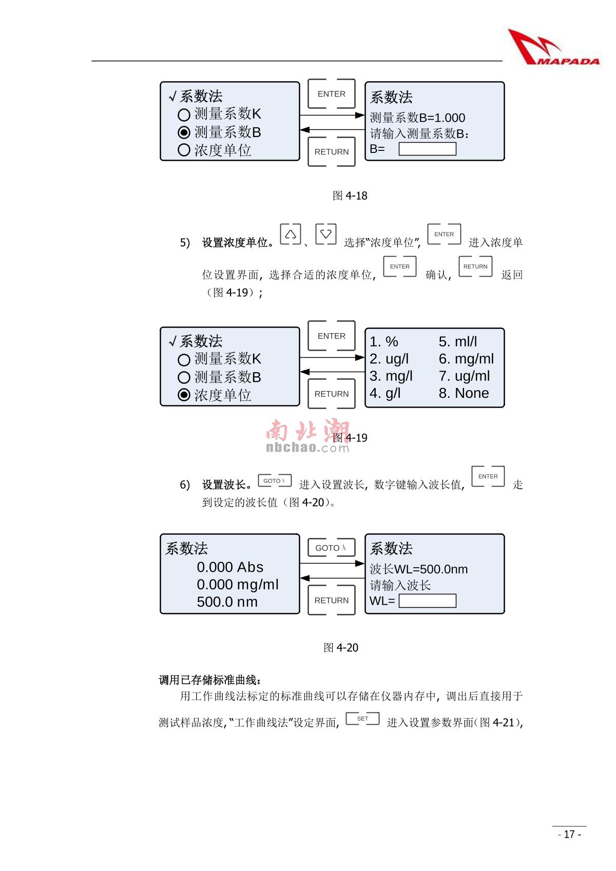 mapada V-1800PC Visible SpectrophotometerManual page 19