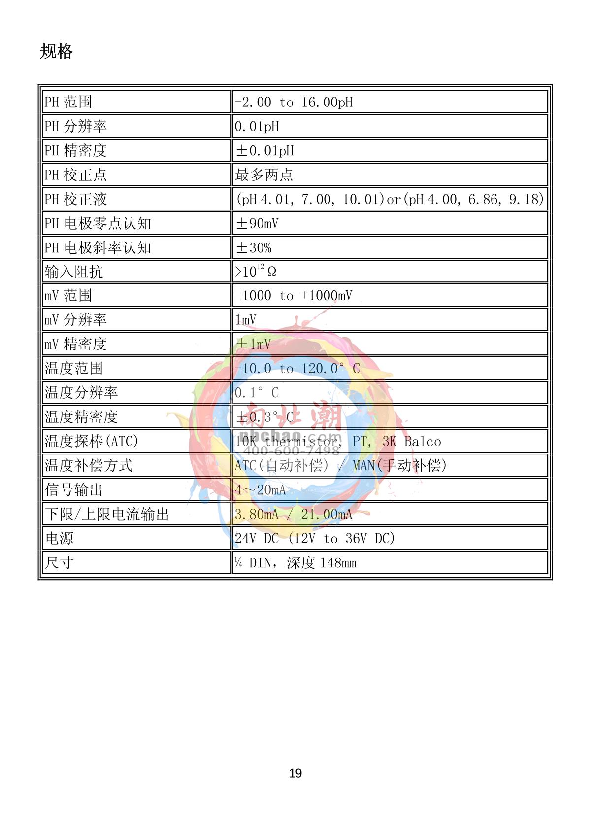JENCO 6TX pH oxidation reduction transmitterManual page 20