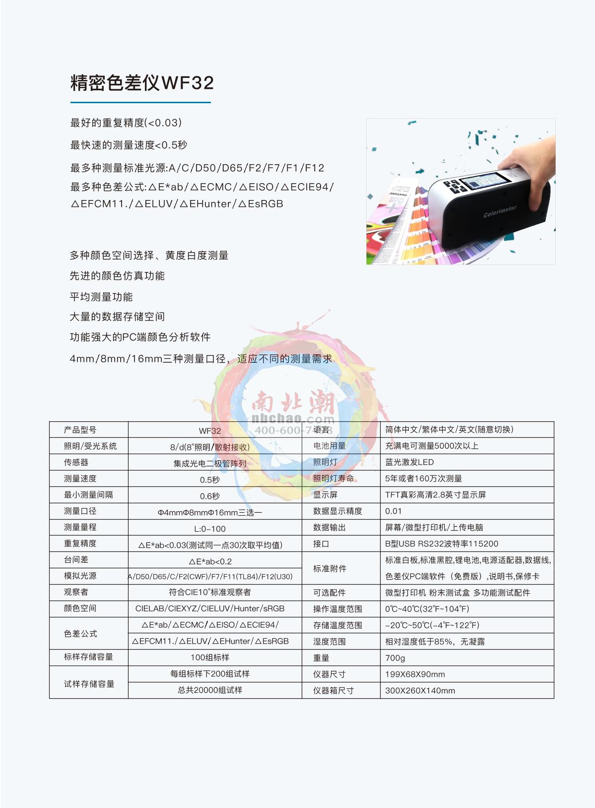 IWAVE WF32-4mm Colorimeter brochure page 3