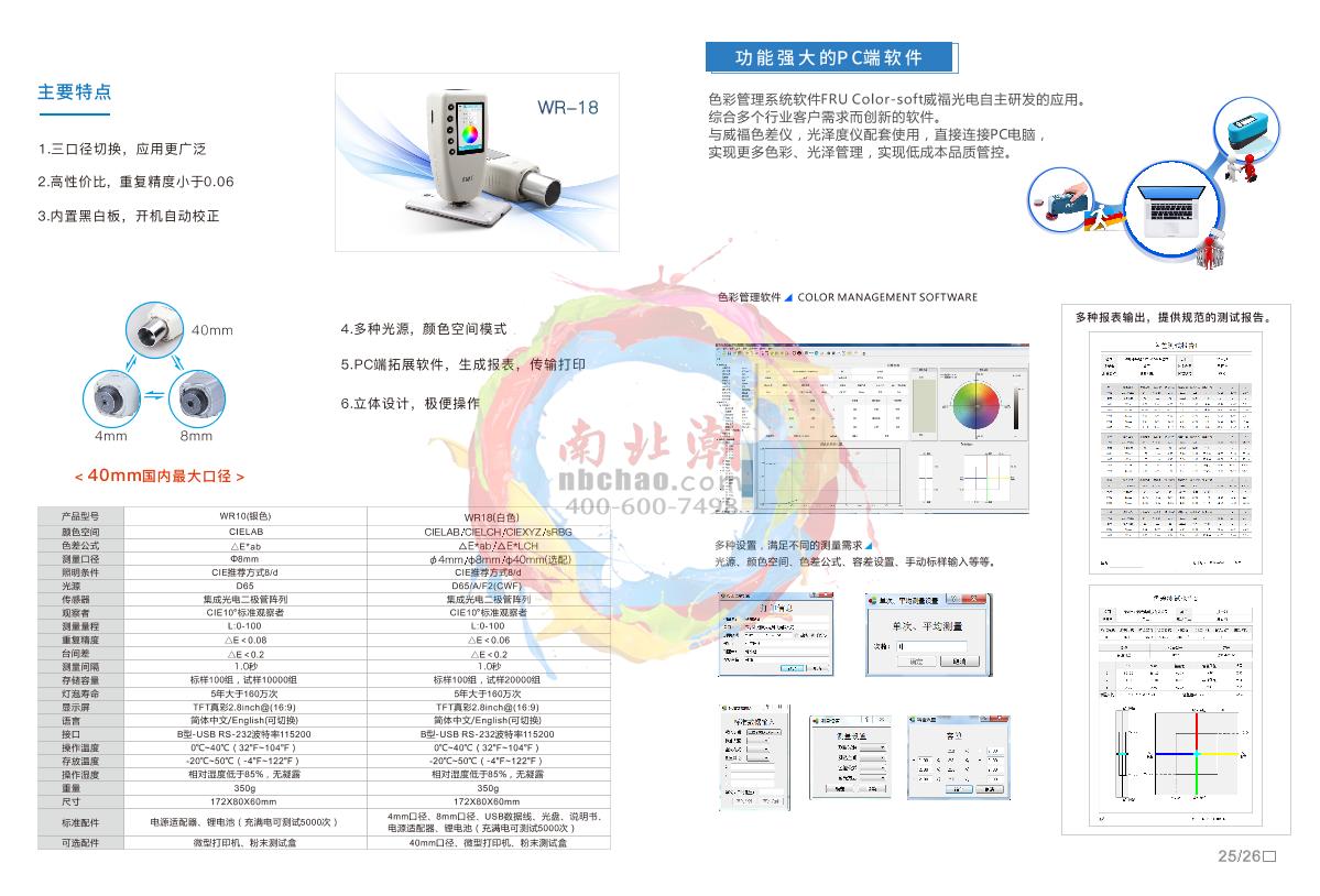 IWAVE WR-10 Colorimeter brochure page 1
