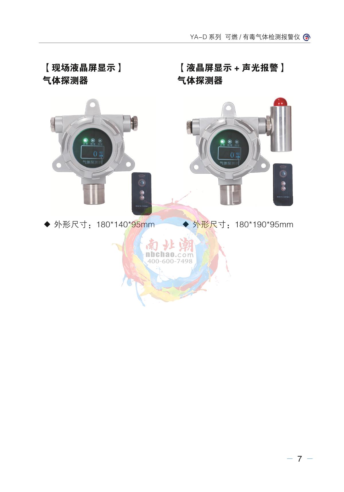 Junshun YA-D200-VOC (display + sound and light) Stationary Toxic Gas DetectorManual page 4