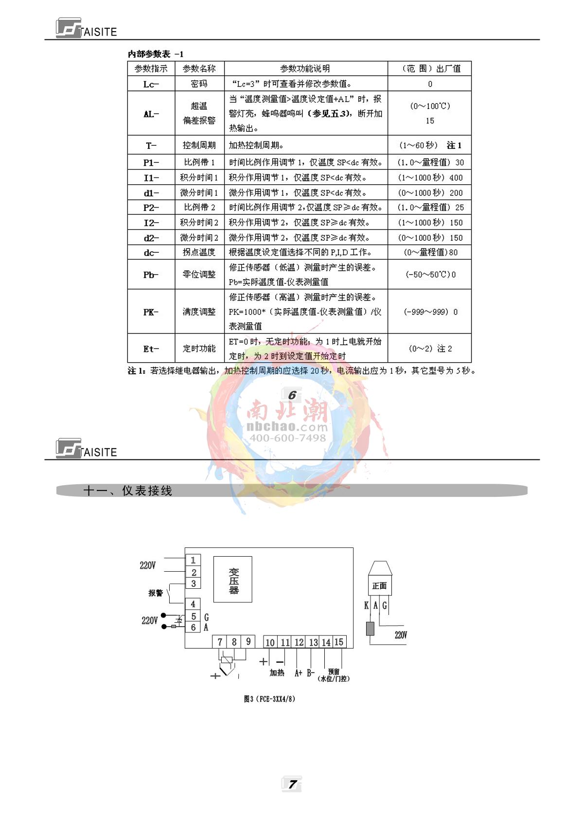 TaiSiTe 101-1A Electric Forced Air Drying OvenManual page 5