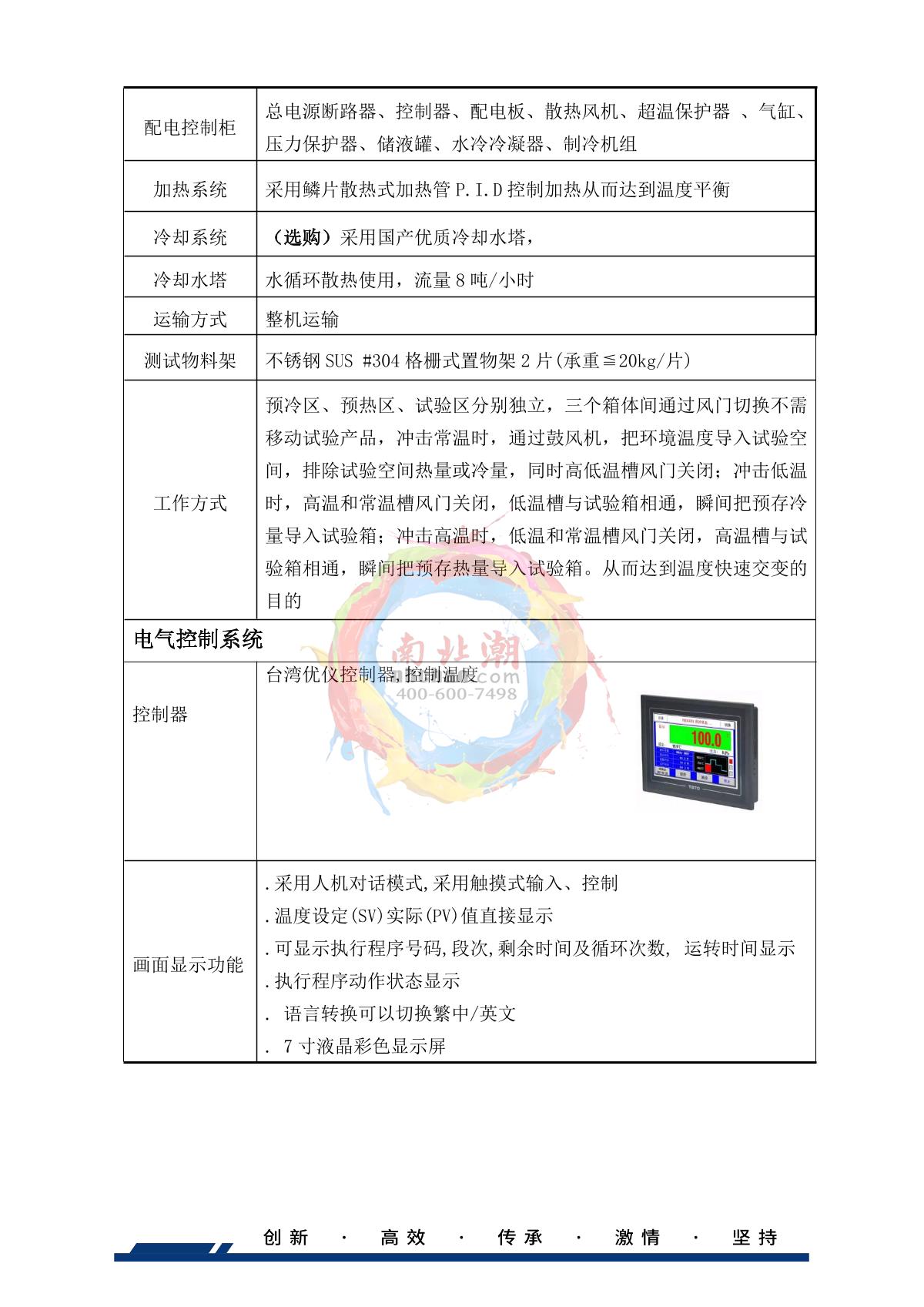 HUDA QD-E703-100KS55 Hot & Cold Shock climate chamber brochure page 6