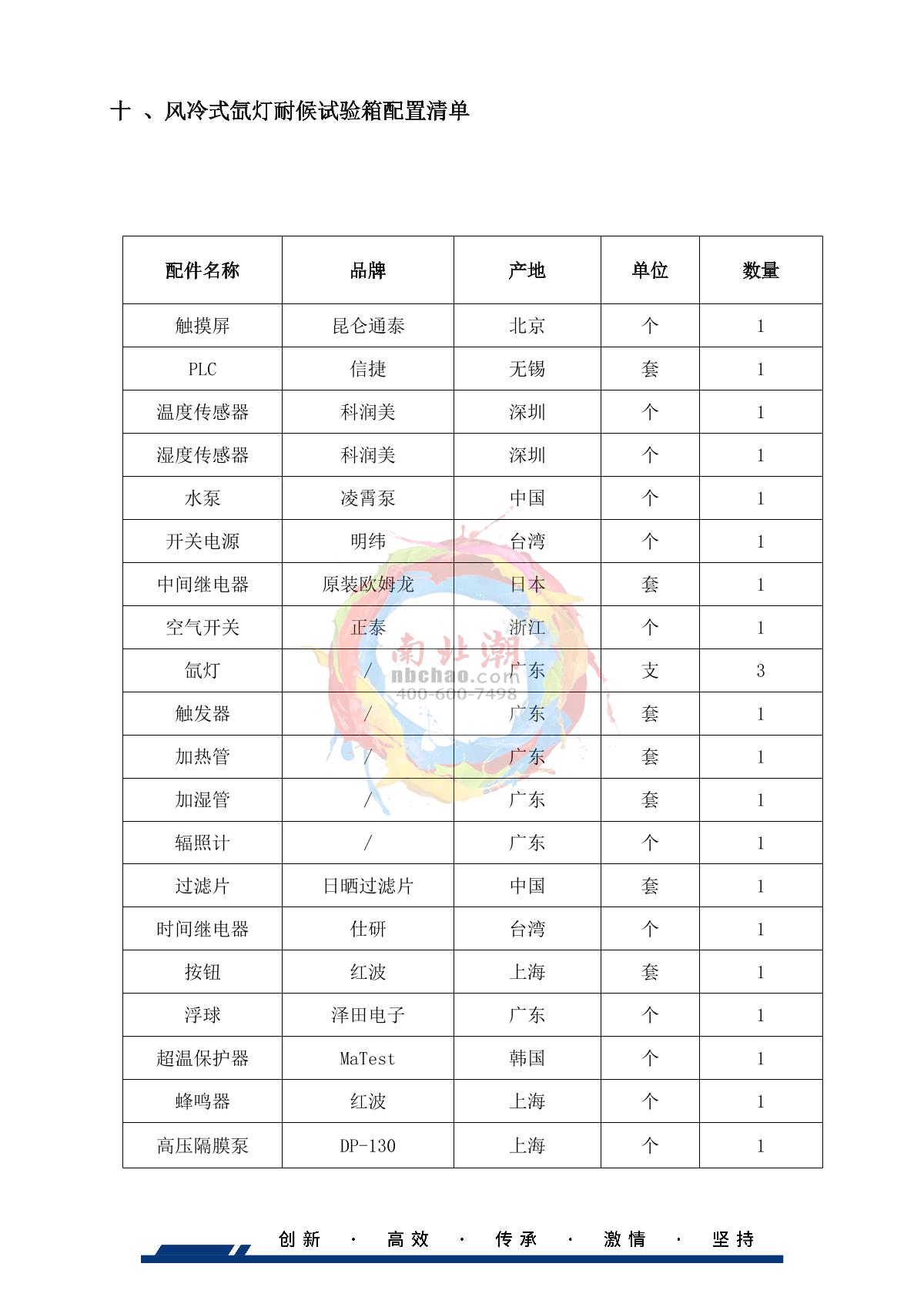 HUDA QD-E711-512L Air-cooled xenon arc weathering Test Chamber brochure page 8