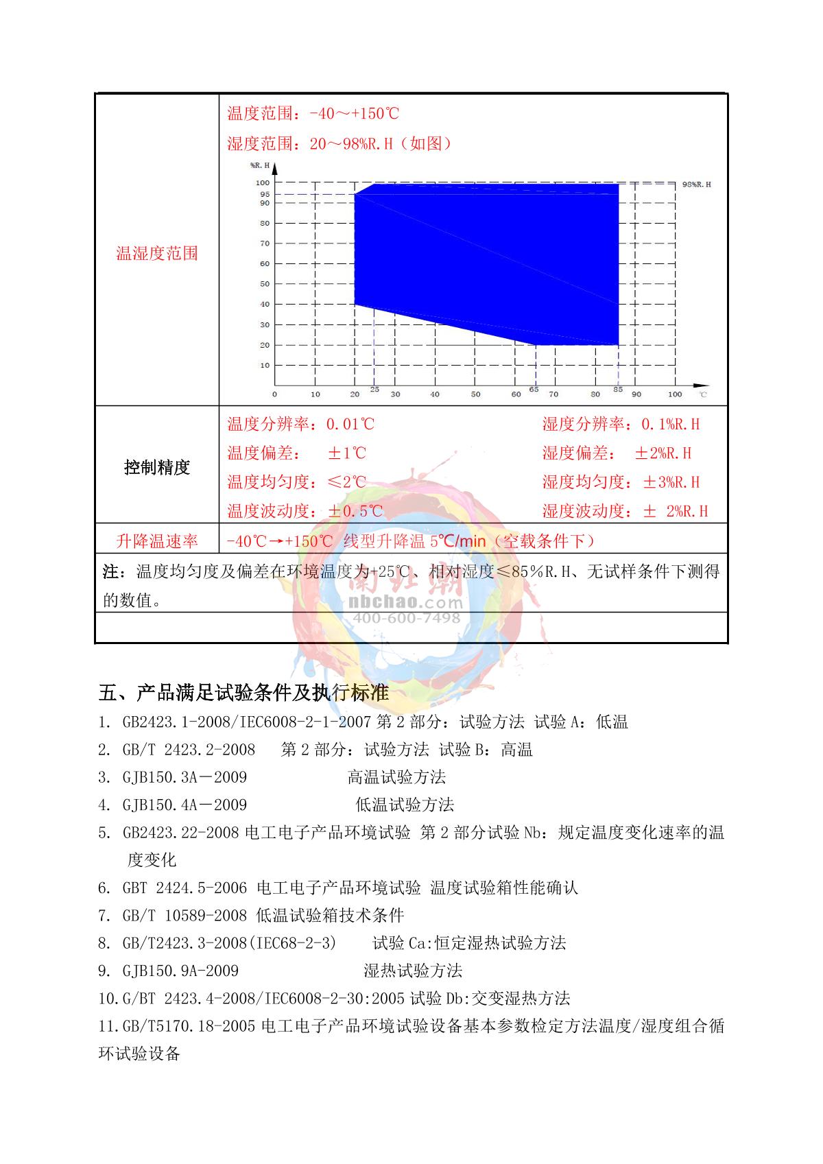 HUDA QD-E708-1000K40-X5 Rapid temperature change Test Chamber brochure page 4